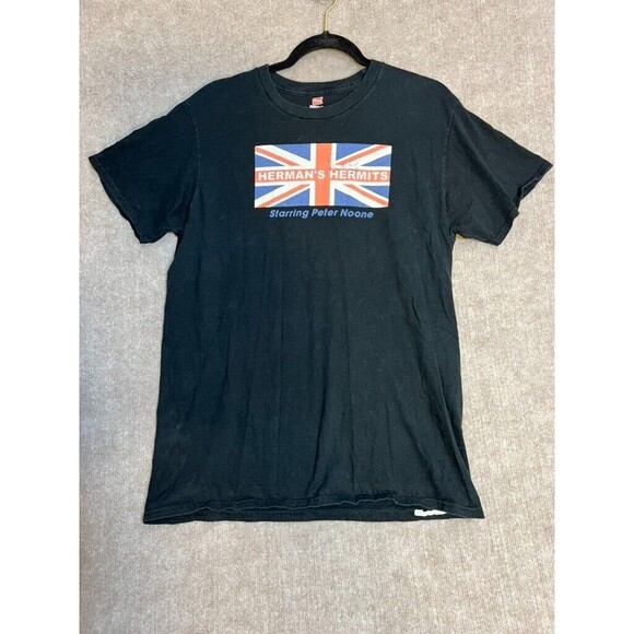 Herman’s Hermits 2013 Lg Tour T-Shirt Peter Noone Signed Collectible Music - Picture 1 of 7